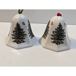 Spode Christmas Tree‎ Bell Ornament Set Of 2